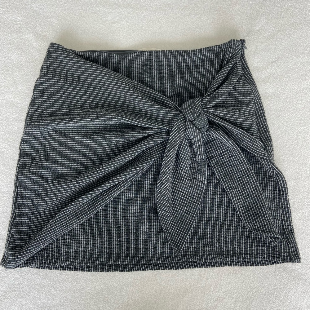 Front Tie Mini Skirt